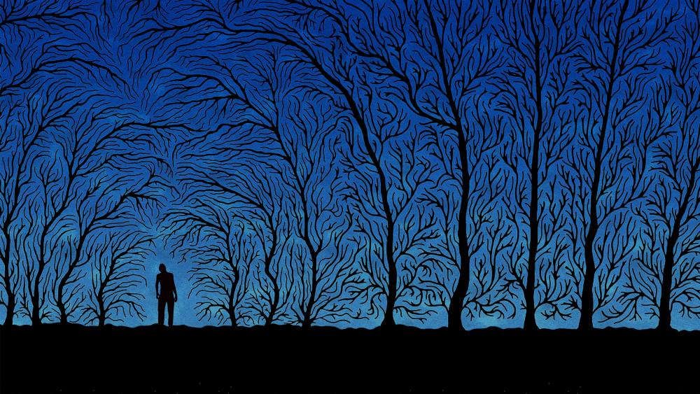 Alone in the forest wallpaper