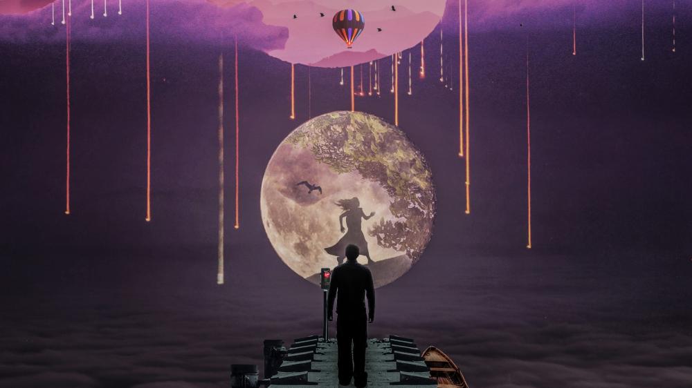 Moonlit Dream Escape wallpaper