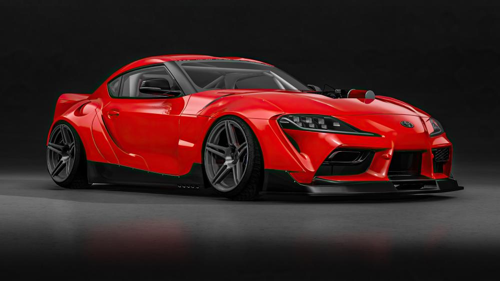 Red Toyota Supra Supercar Excellence wallpaper