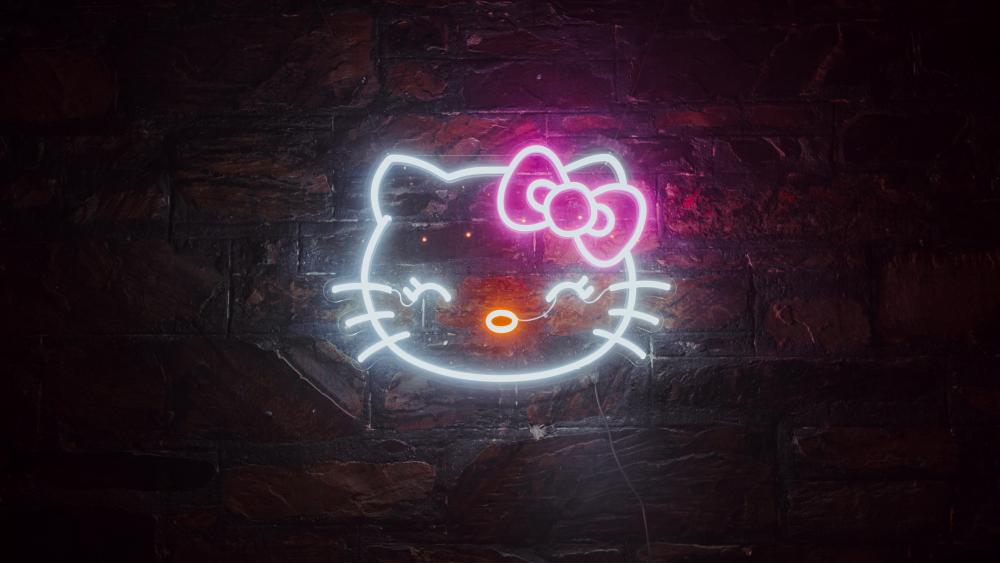 Hello Kitty neon sign wallpaper