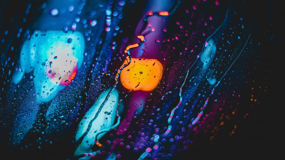 Raindrop Symphony on Glass wallpaper