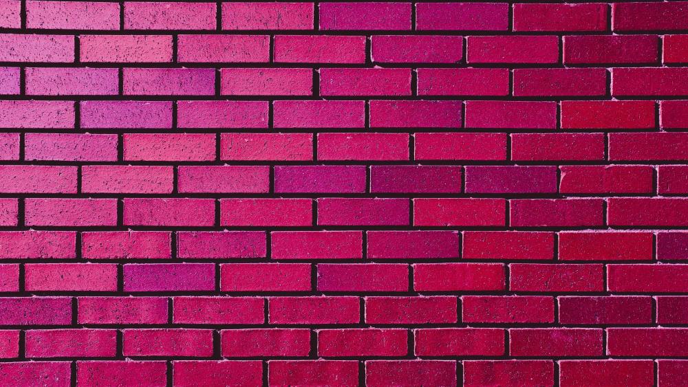 Empty pink brick wall wallpaper
