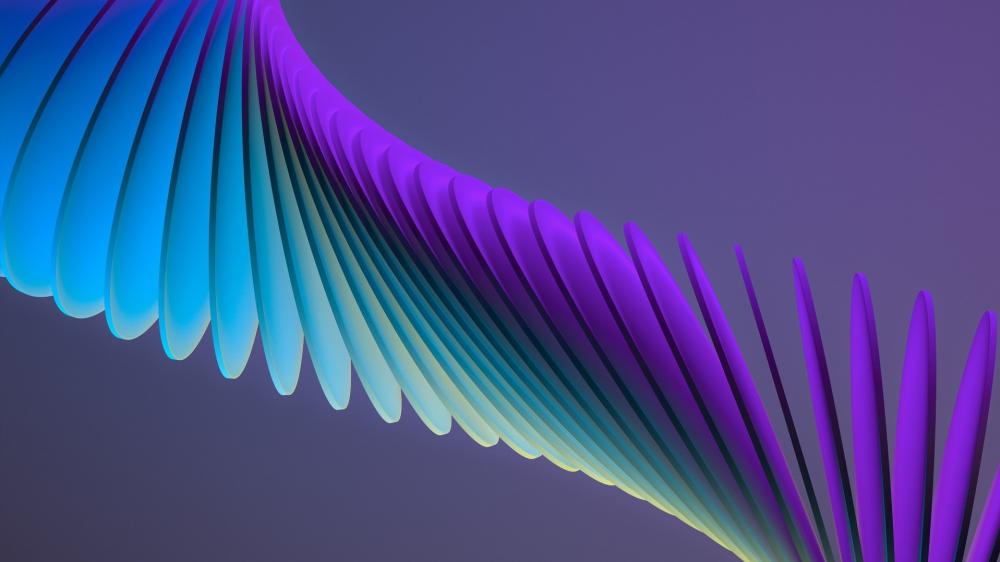 Magenta Waves in Abstract 3D wallpaper