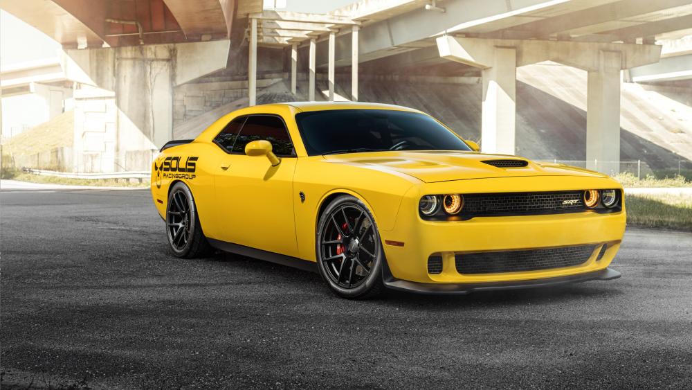 Dodge Charger Mastery in Yellow wallpaper