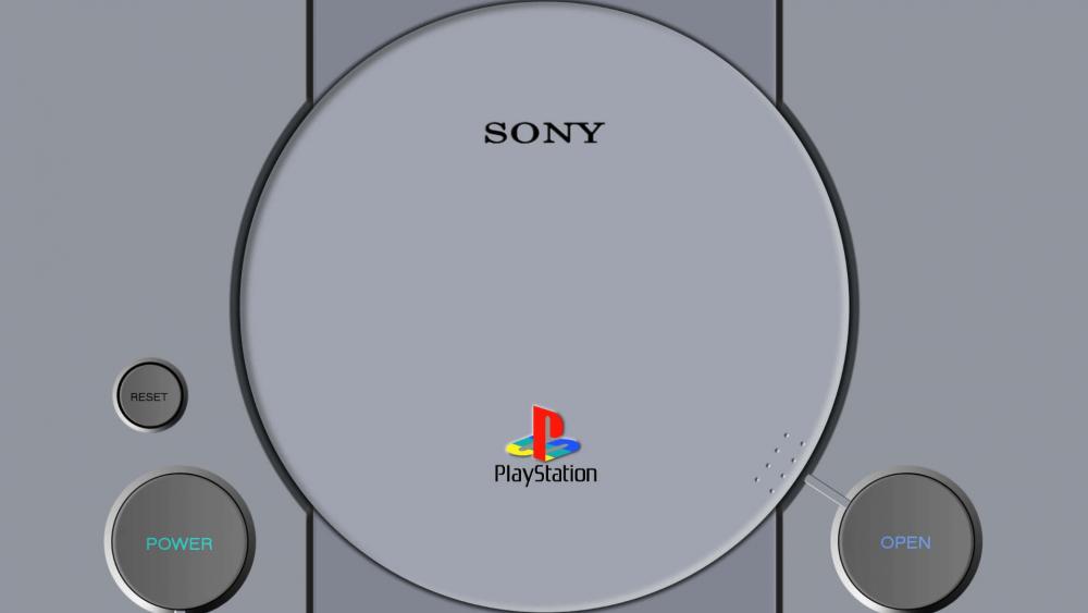PlayStation Console Close-Up Detail wallpaper