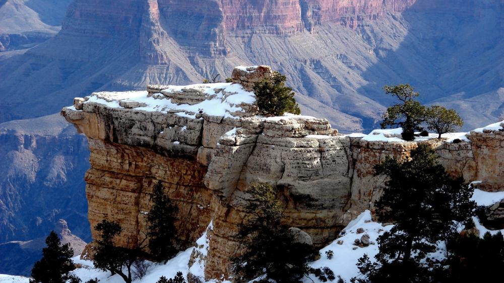 Grand Canyon in winter wallpaper