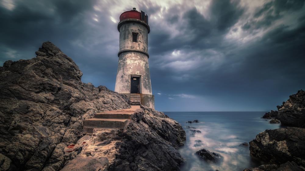 Capo Ferro Lighthouse (Sardinia) wallpaper