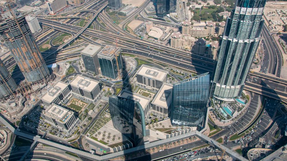 Dubai Cityscape Viewed from the Burj Khalifa wallpaper