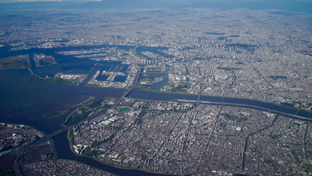 Aerial View of Tokyo wallpaper