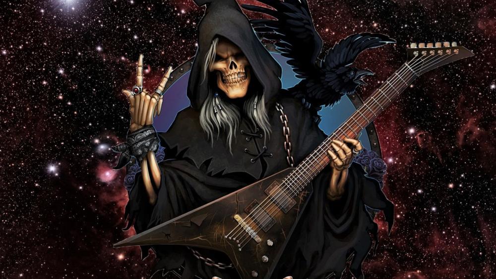 Grim Reaper's Cosmic Rock wallpaper