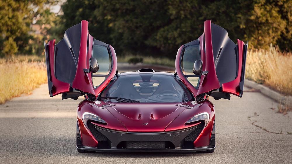 Sleek McLaren P1 with Dynamic Doors Opened wallpaper