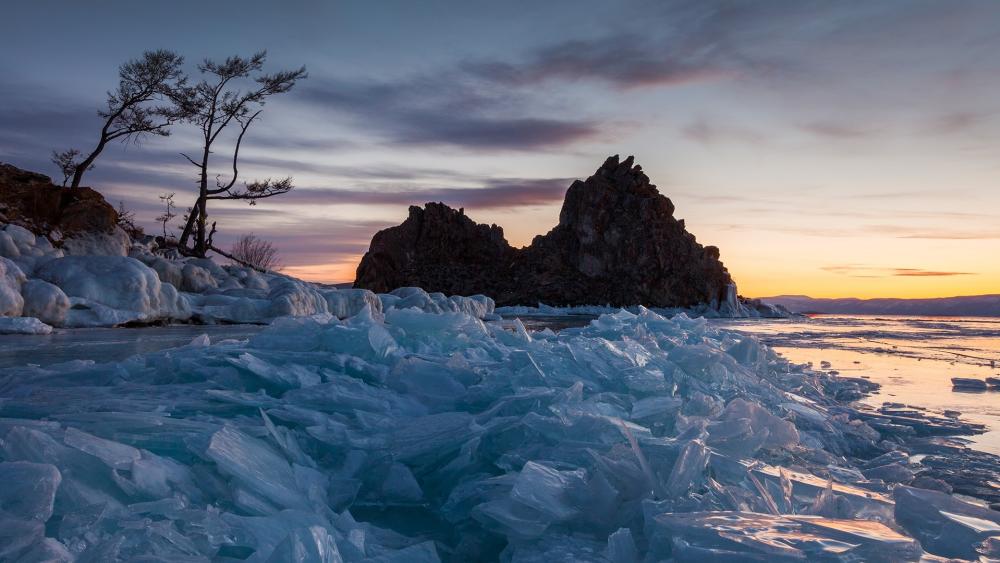 Frozen Serenity of Nature's Beauty wallpaper