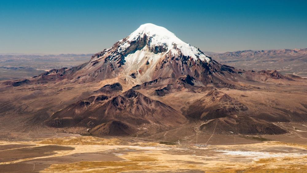 Majestic Snow-Capped Mountain Landscape wallpaper