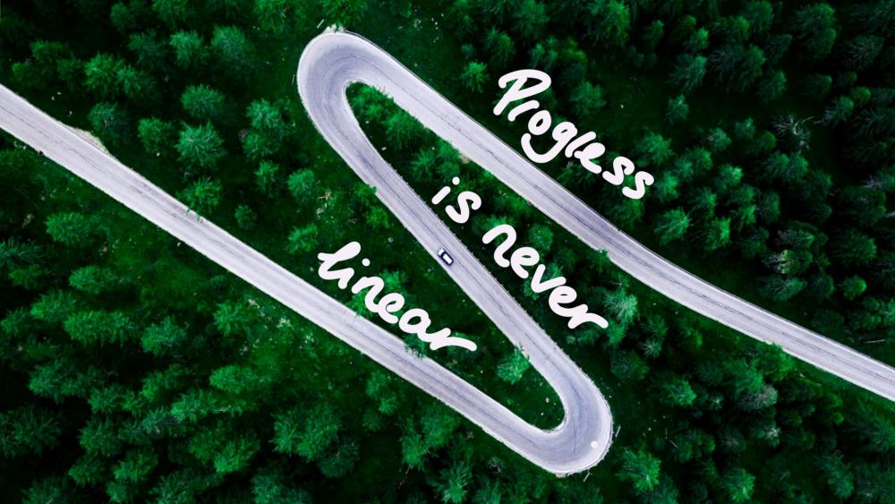Progless is never linear wallpaper