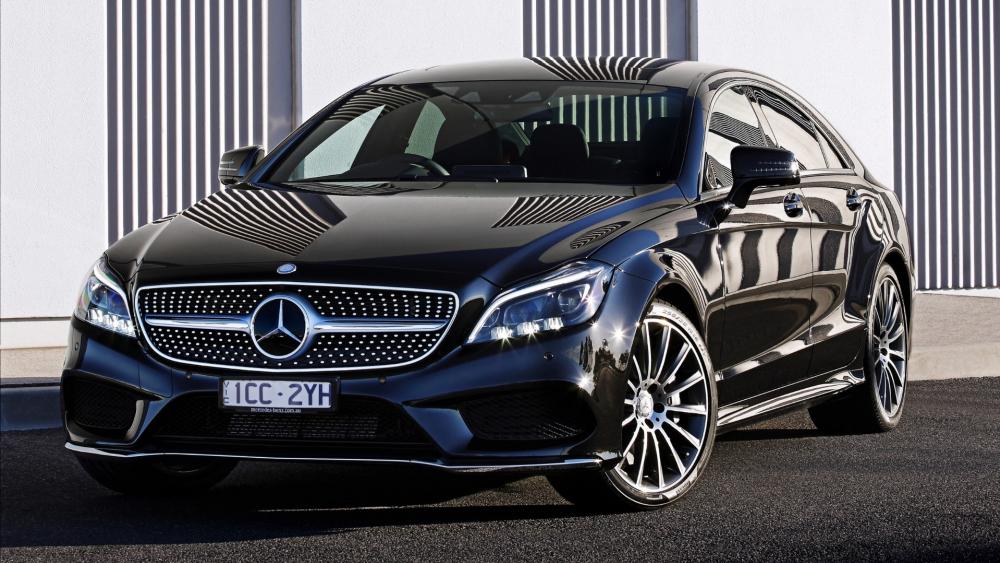 Sleek Black Mercedes-Benz Luxury Car Wallpaper wallpaper