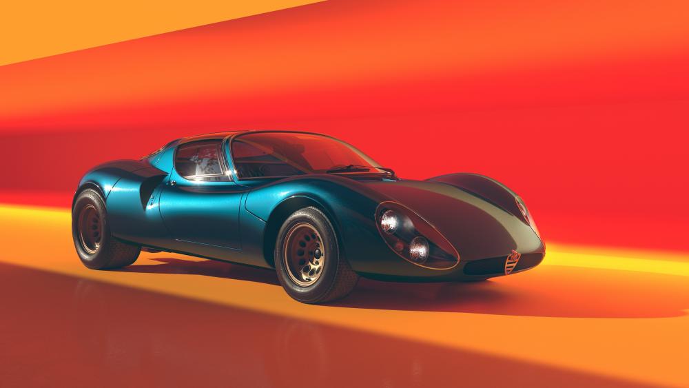Sleek Design of a Classic Sports Car wallpaper