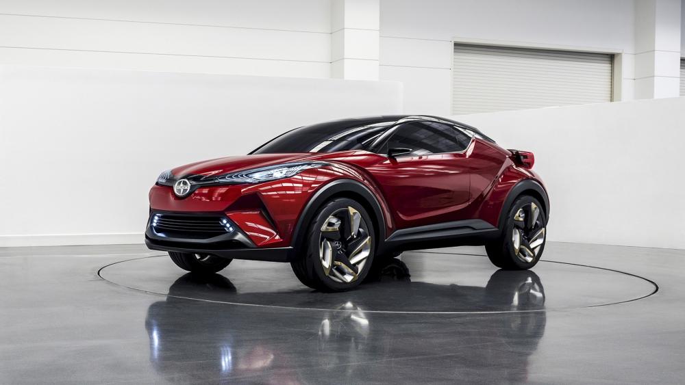 Sleek Red Crossover Car Concept Design wallpaper