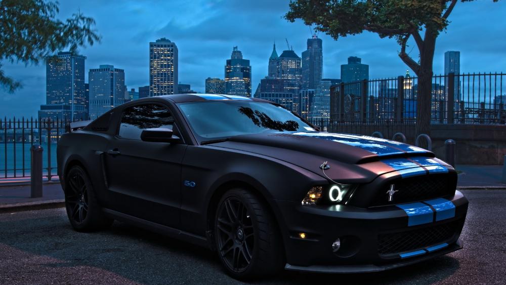 Ford Mustang Power Unleashed at Dusk wallpaper