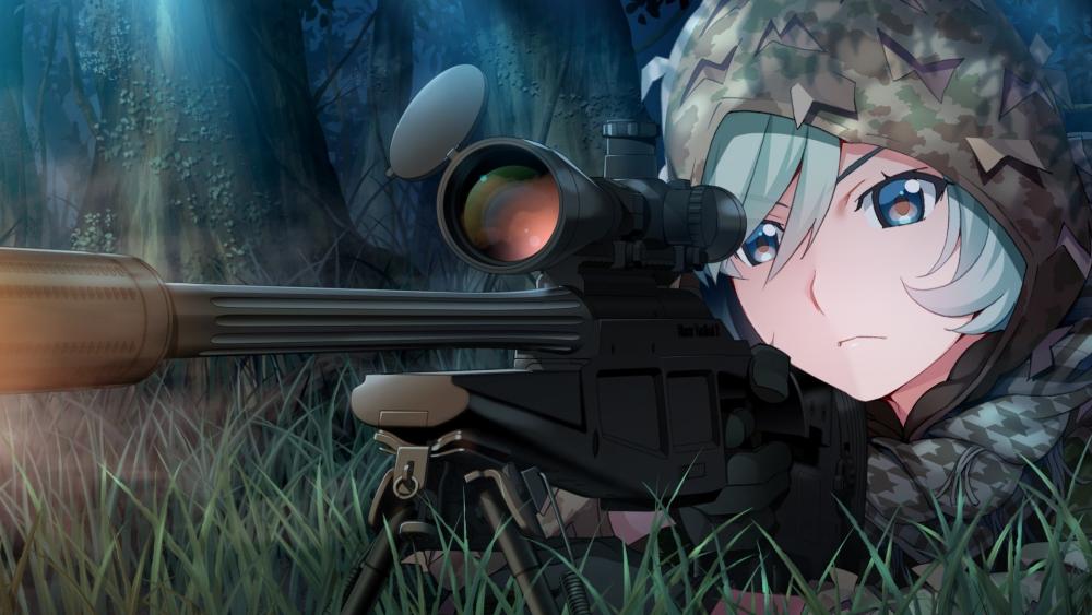 Steady Aim in the Twilight Forest wallpaper