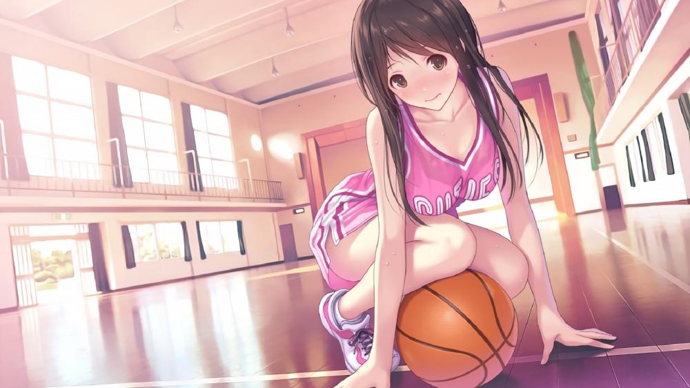 Basketball Practice in Anime Style wallpaper