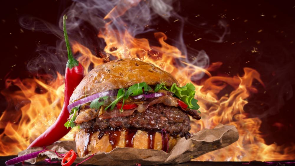 Hot burger wallpaper