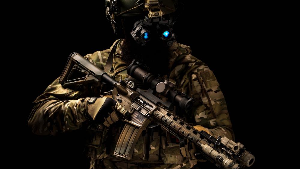 Elite Special Forces Operative in Action wallpaper