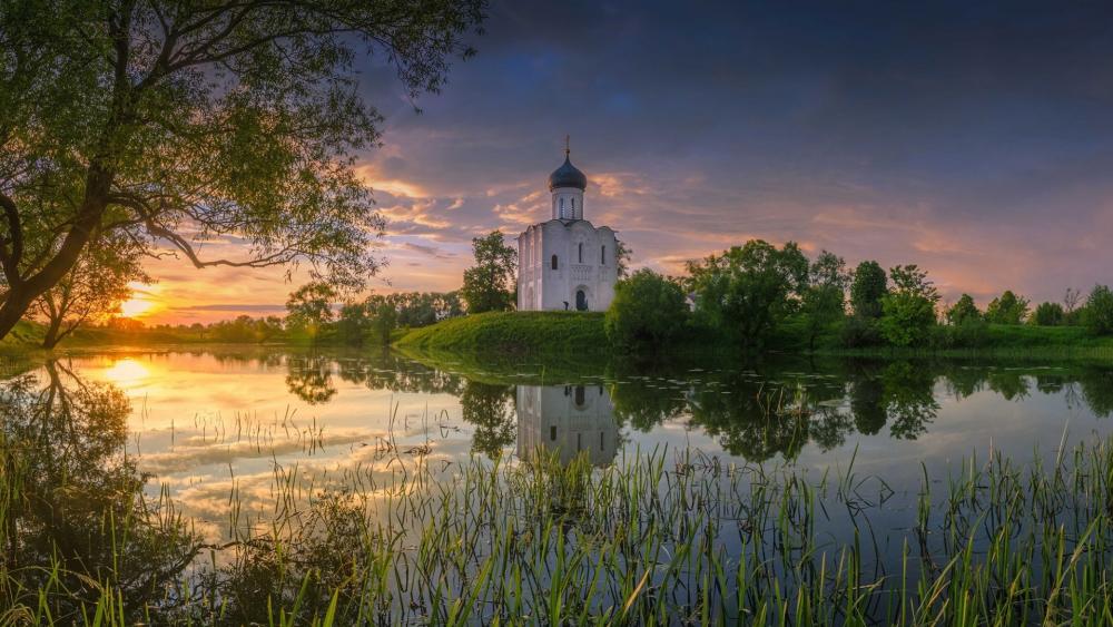 Church of the Intercession on the Nerl wallpaper