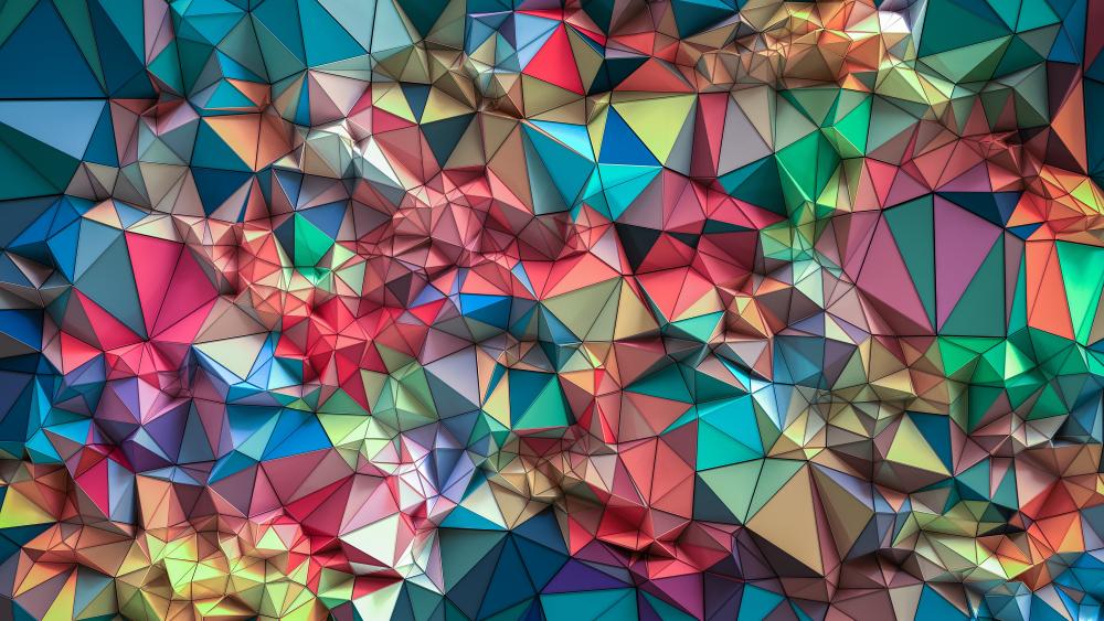 Vibrant Geometric Mosaic wallpaper