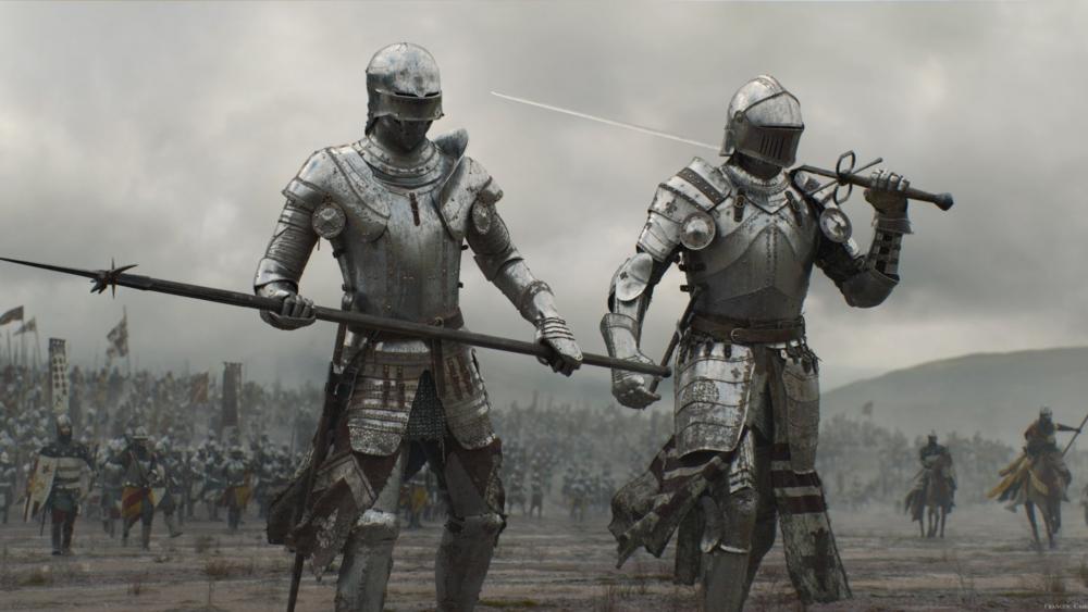 Medieval Knights Ready for Battle wallpaper