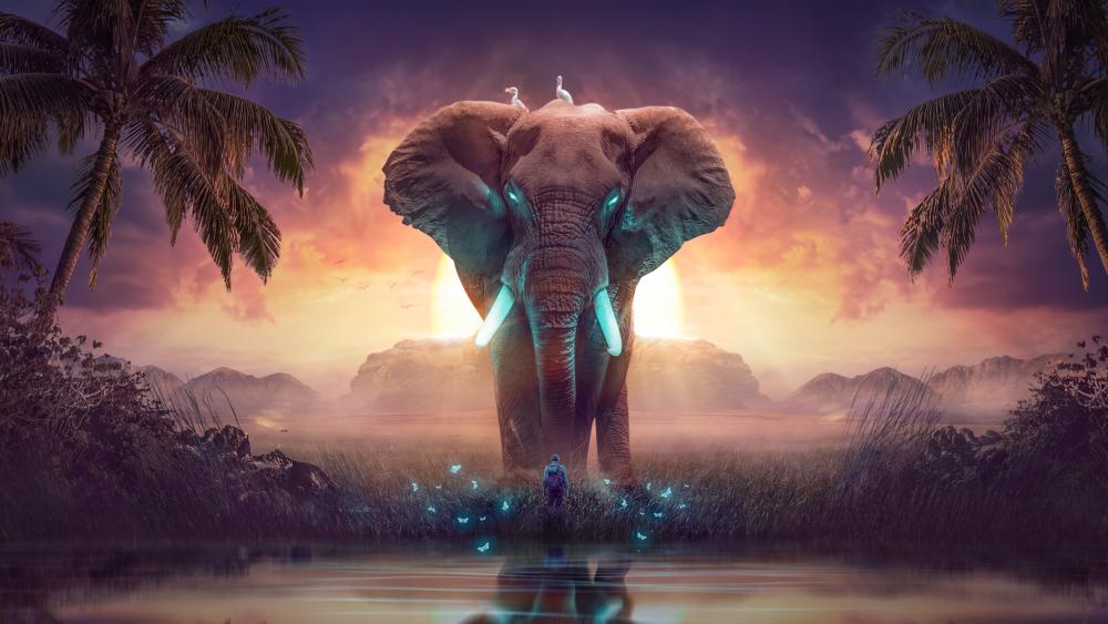 Majestic Elephant Guardian of Dreamland wallpaper