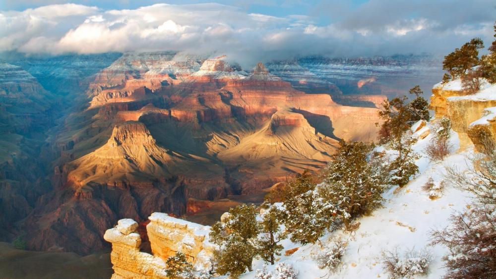 Grand Canyon in wintertime wallpaper