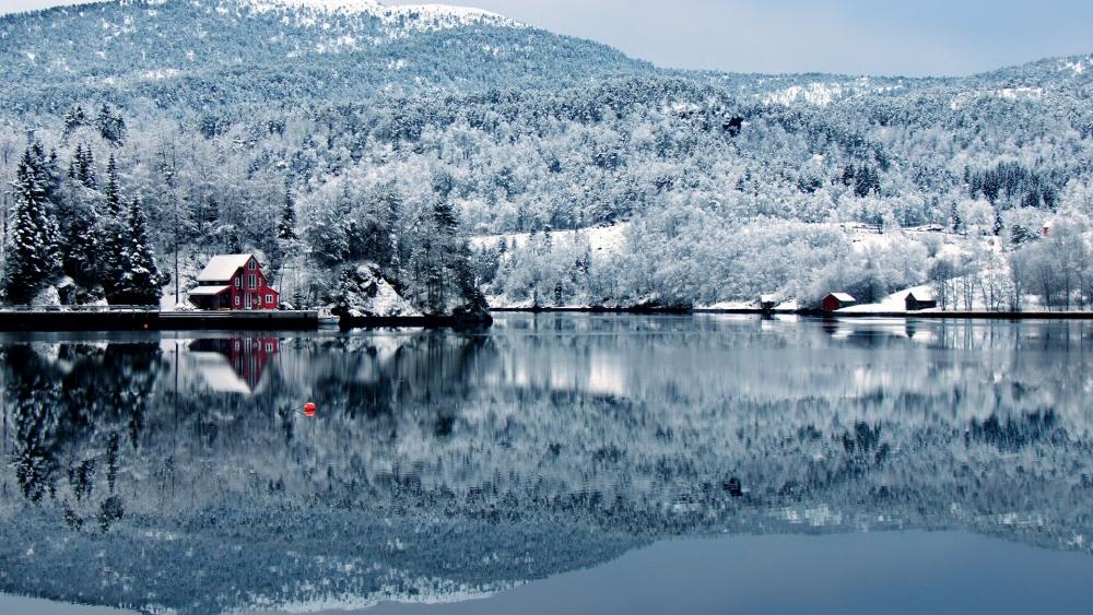 Vermont in winter wallpaper