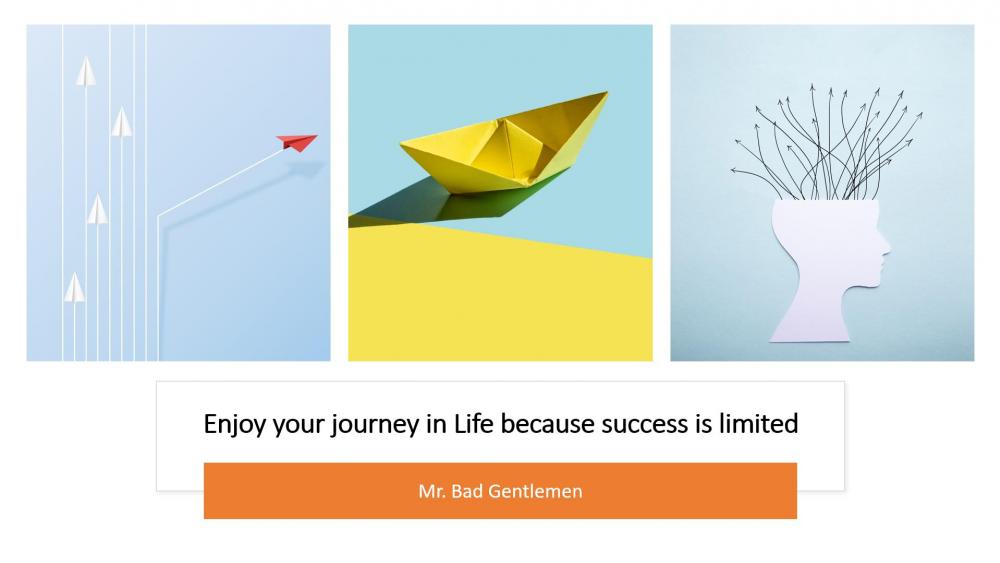 Enjoy your journey in Life because success is limited wallpaper