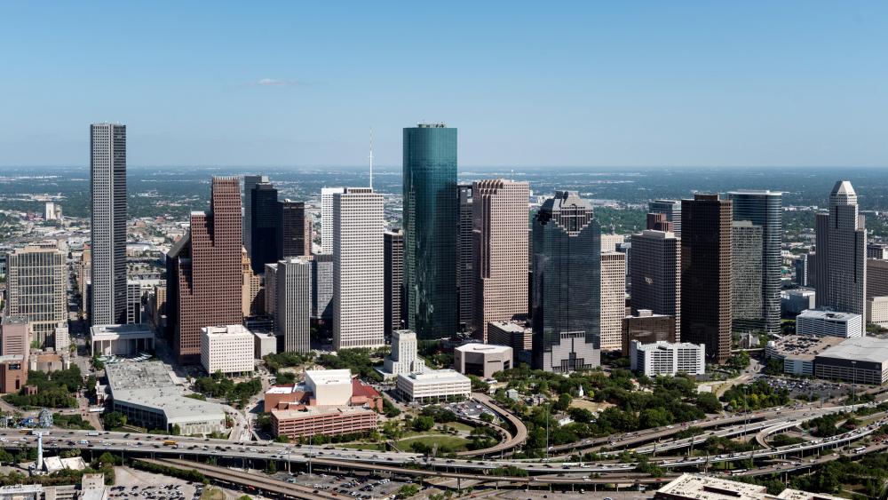 Aerial View of the Houston Skyline wallpaper
