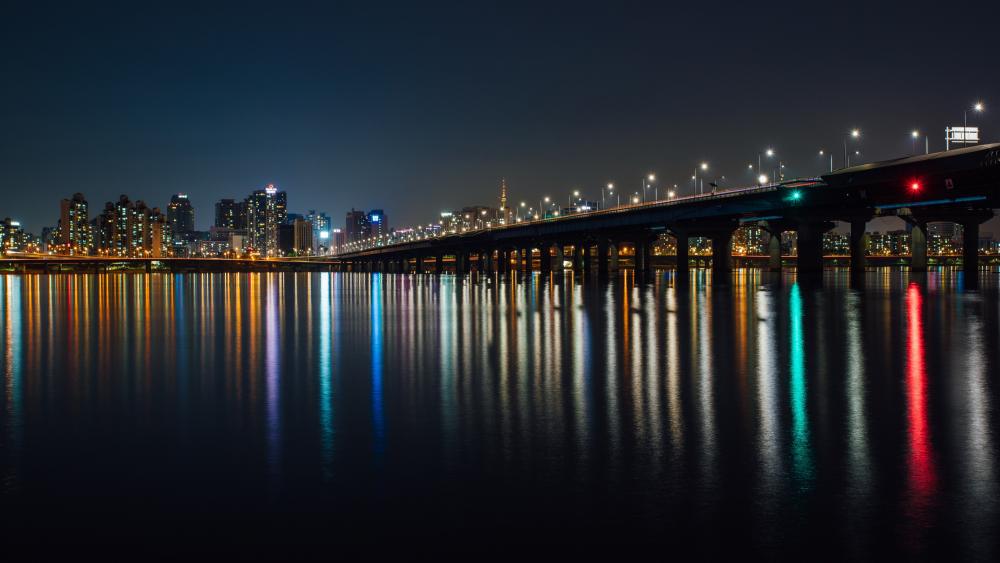 Han River by night wallpaper