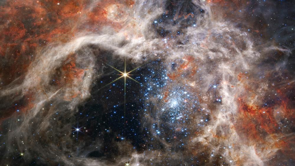 Star Cluster NGC 2070 within the Tarantula Nebula wallpaper
