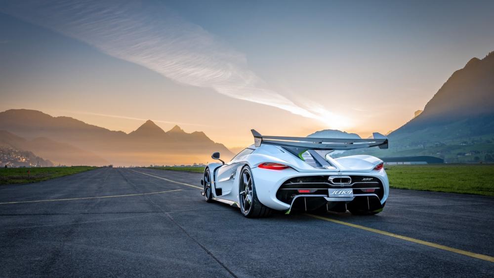 Sunset Drive Dream Koenigsegg wallpaper