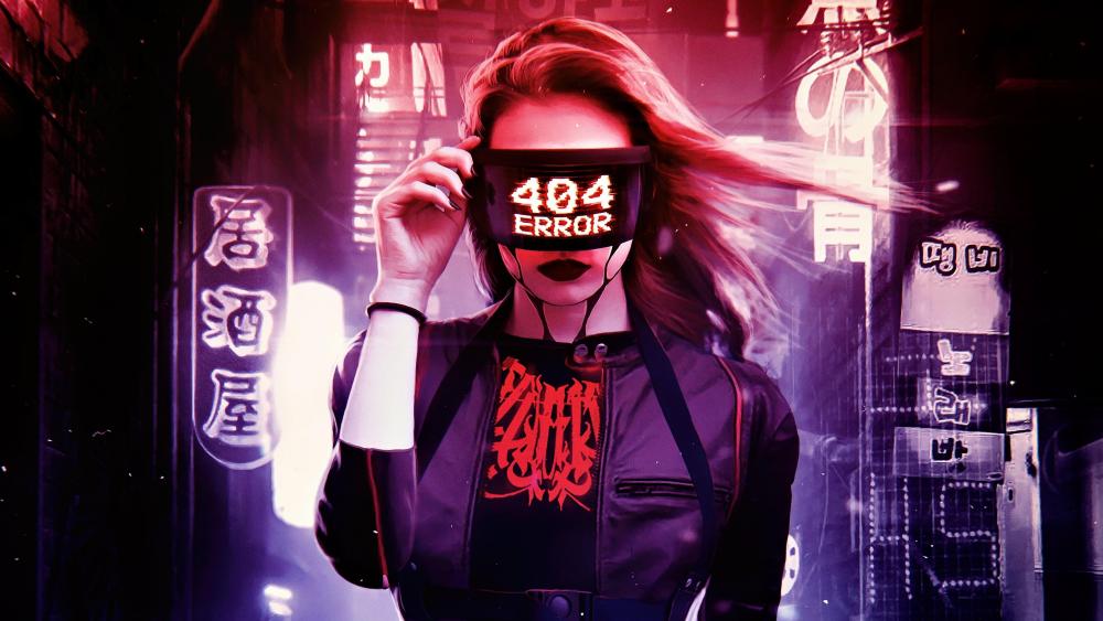 Cyberpunk Error Vision wallpaper