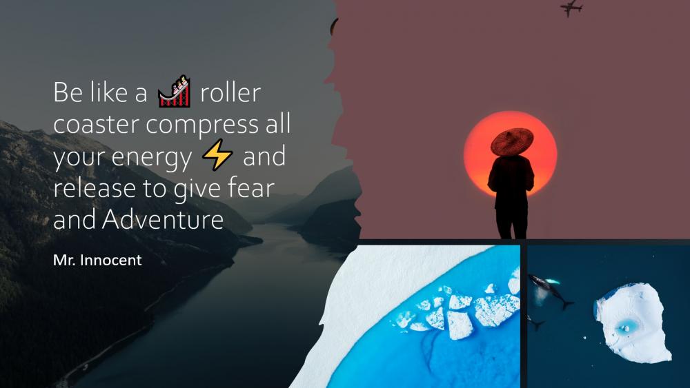 Be like a roller coaster compress all your energy and release to give fear and Adventure wallpaper