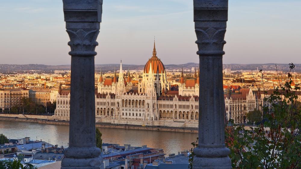 Hungarian Parliament Building From Buda side wallpaper