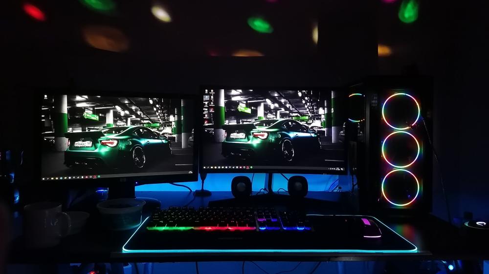 Neon Glow Gamer Setup wallpaper