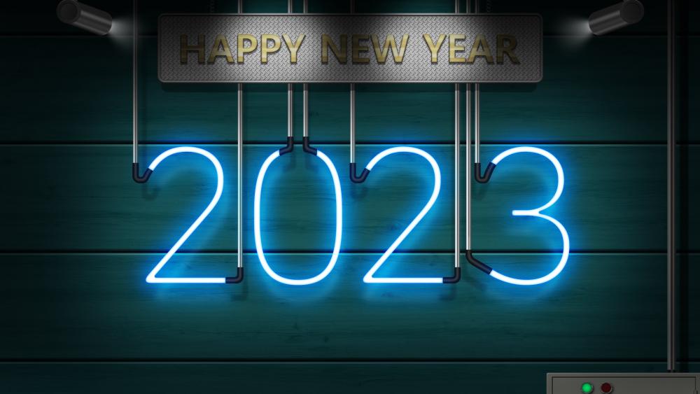 2023 Neon Sign wallpaper