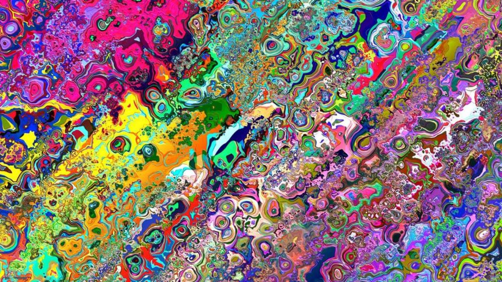 Psychedelic Color Kaleidoscope wallpaper