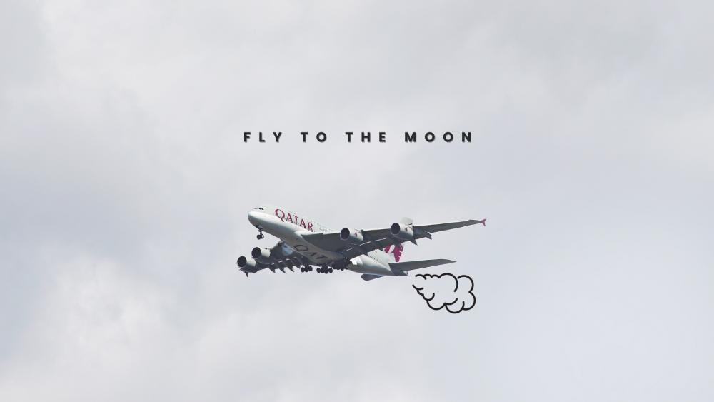 Fly to the moon wallpaper