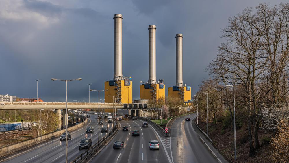 Combined Heat and Power Plant in Berlin wallpaper