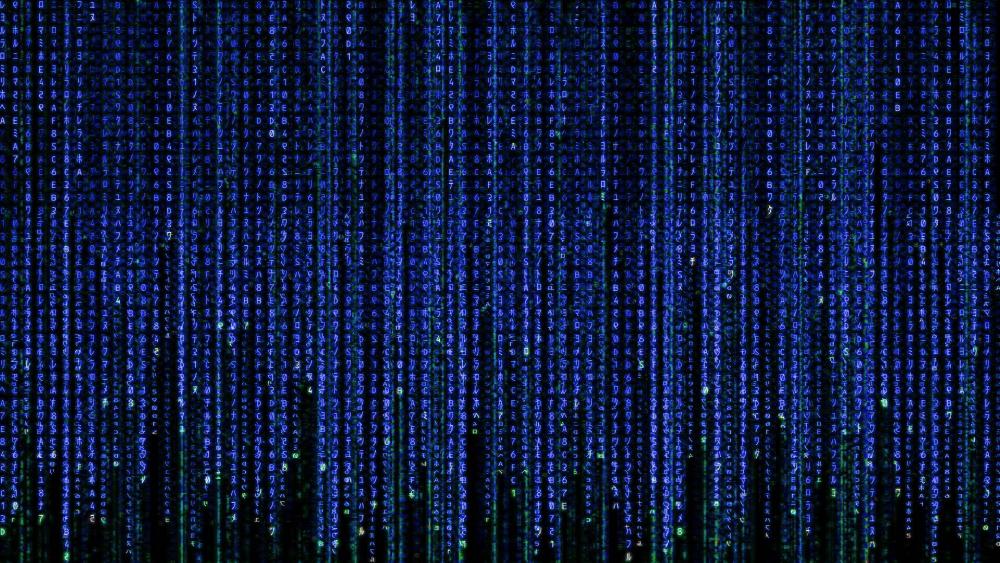 Blue Matrix wallpaper