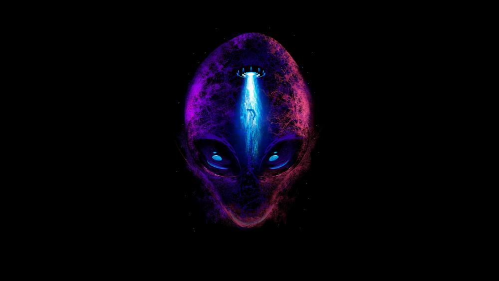 Neon Alien wallpaper