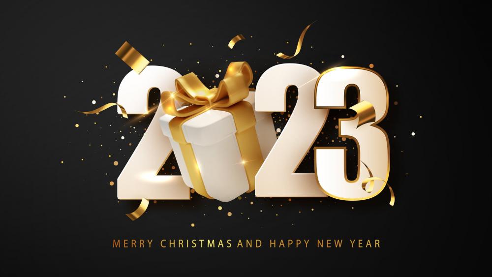 2023 Merry Christmas and Happy New Year! wallpaper