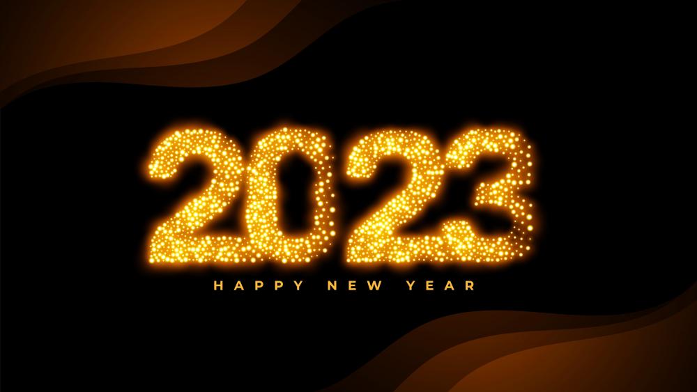 Glowing 2023 New Year Celebration wallpaper