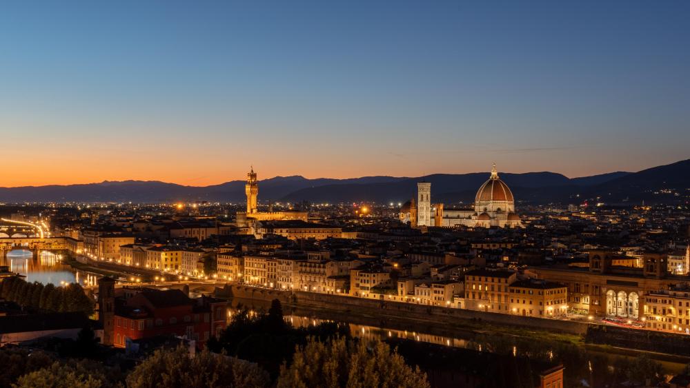 View of Florence, Italy from Piazzale Michelangelo wallpaper